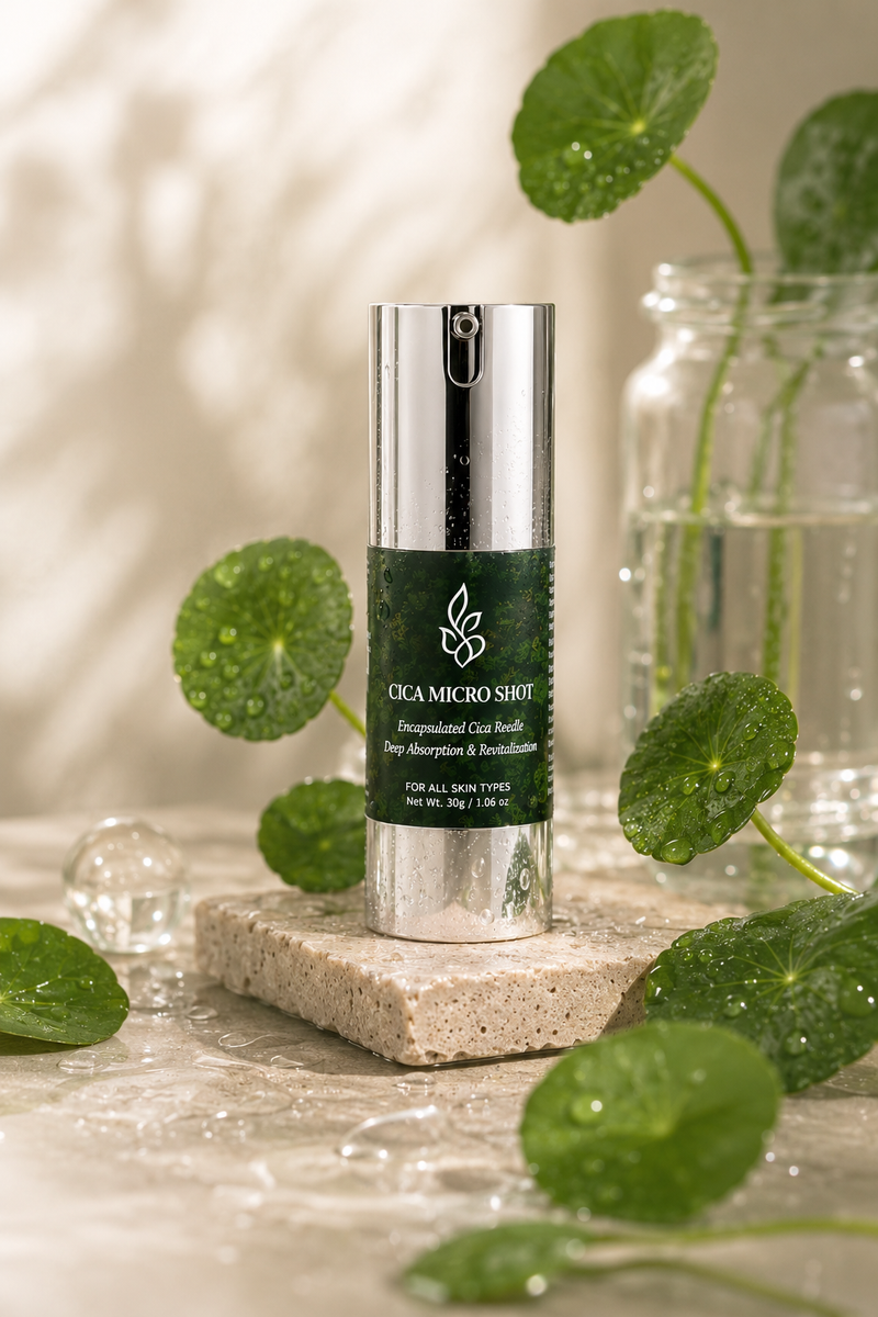 Cica Micro Shot Face Cream Skin Refining Essence | With Centella Asiatica, Hyaluronic Acid, Peptides | Strengthens Skin Barrier. Boosts Hydration - 30g