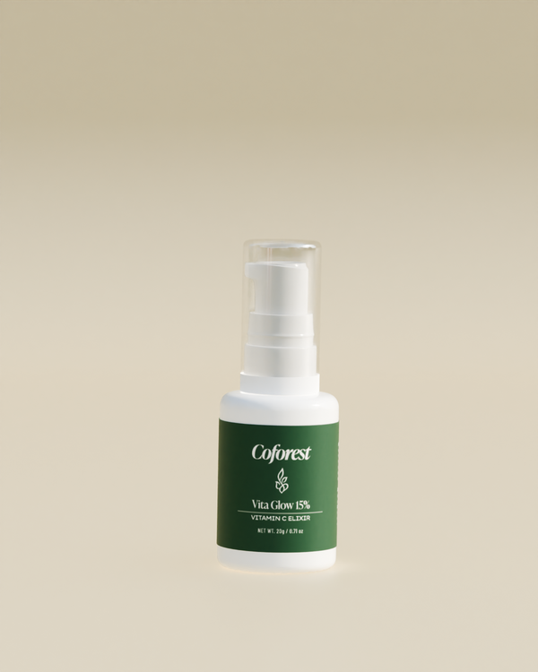 Vita Glow 15% Face Serum Vitamin C Serum - Advanced Brightening Elixir with Peptides, Probiotics, Hyaluronic Acid | Dark Spot Reduction & Even Tone | For All Skin Types - 20g