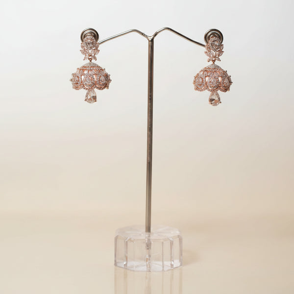 Glitter Rain AD Jhumki Earrings | Party Wear Jhumka for Women