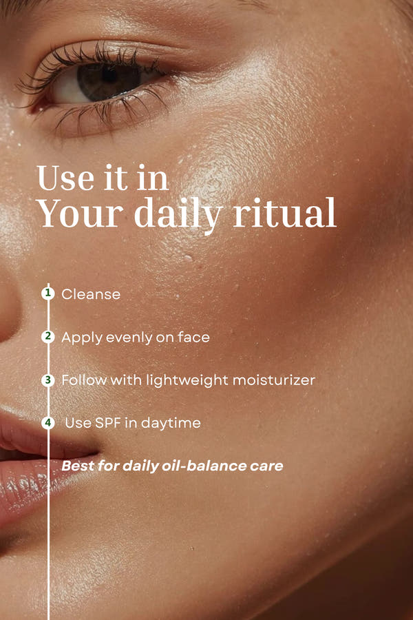Clear Balance Face Serum Balances Oil, Refines Pores & Reduces Breakouts | For Oily, Combination and Acne-Prone Skin | Sebum Control, reduces Acne - 20g